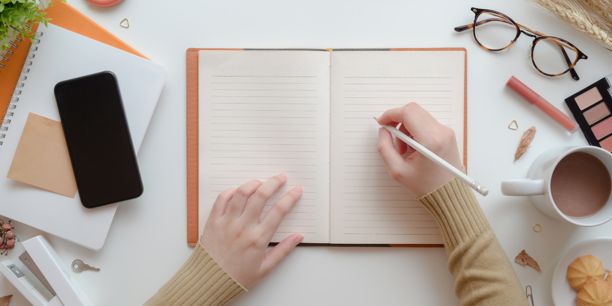 Cozy writing desk setup for building a simple writing routine