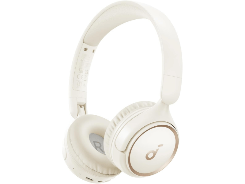 Noise-canceling headphones in white