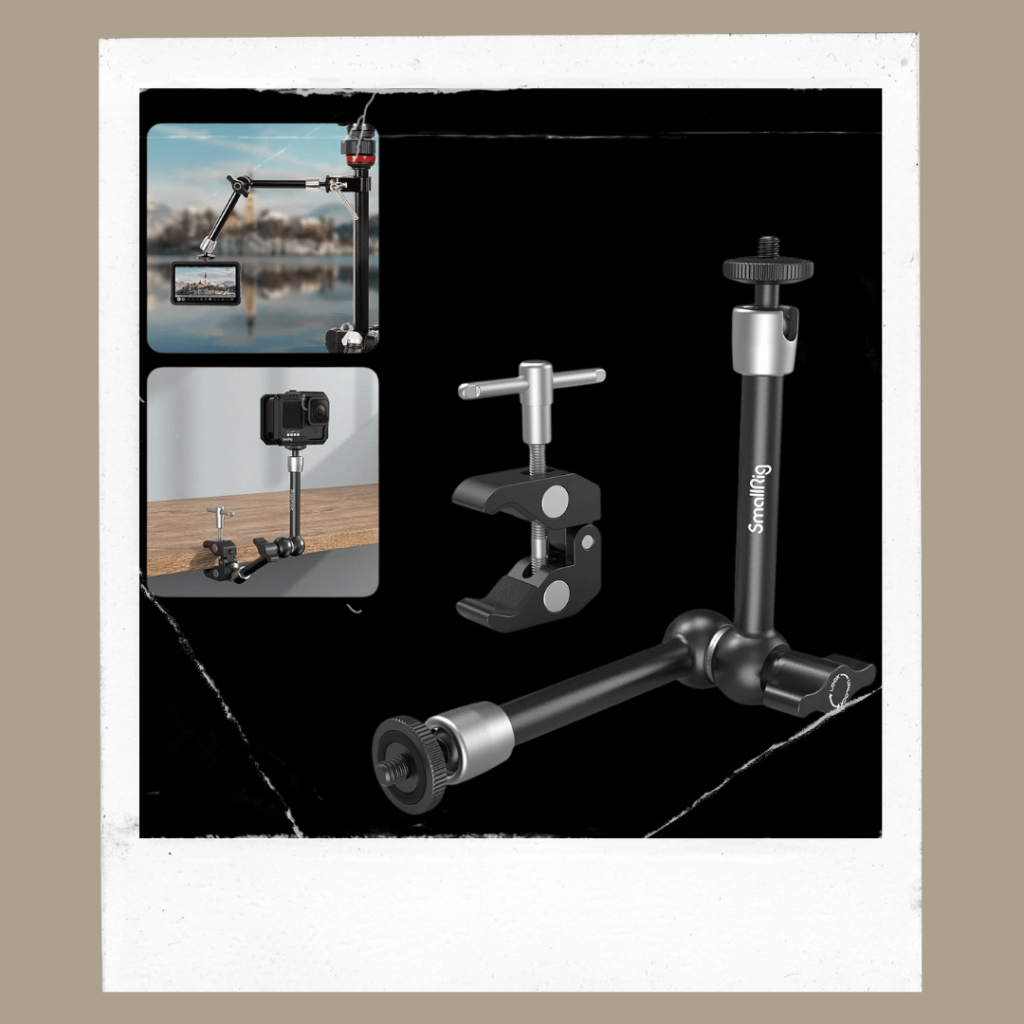 Adjustable mounting arm for creative setups