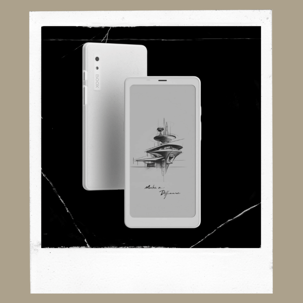Boox Palma 2 e-ink device with minimalist design for distraction-free reading and writing